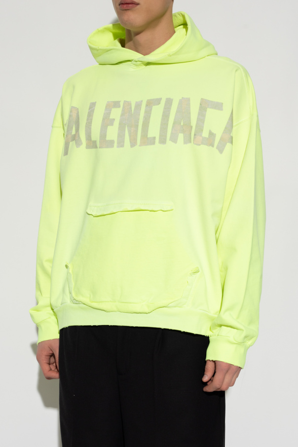24PF new/BALENCIAGA ダークウェーブパーカー Hoodie Yellow BALENCIAGA - DARKWAVE ROUND HOODIE / パーカー / イエロー